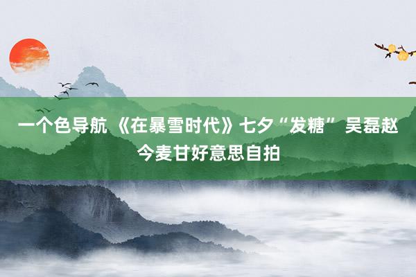 一个色导航 《在暴雪时代》七夕“发糖” 吴磊赵今麦甘好意思自拍