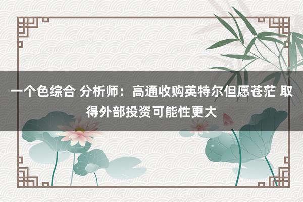 一个色综合 分析师：高通收购英特尔但愿苍茫 取得外部投资可能性更大